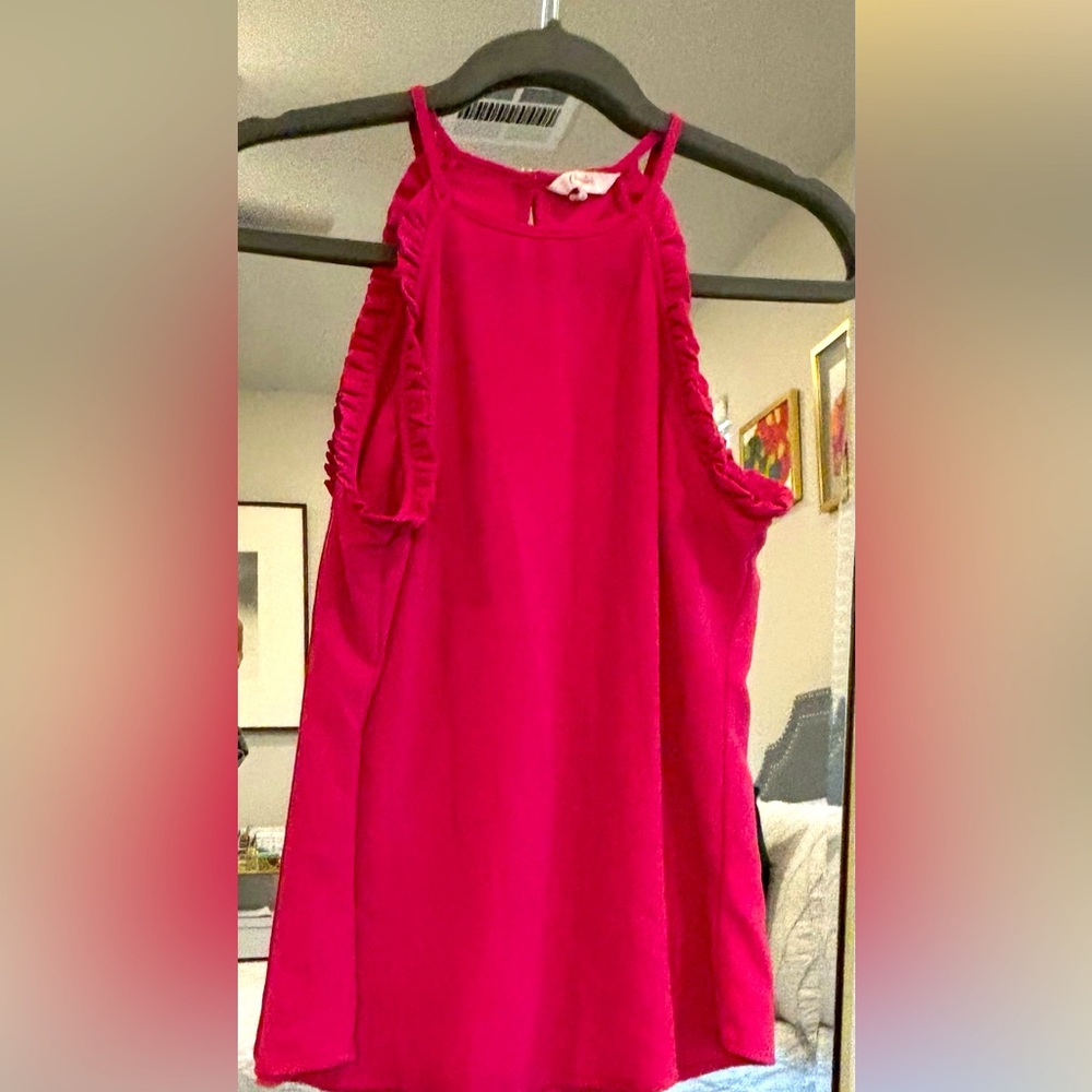 Candies pink ruffle top